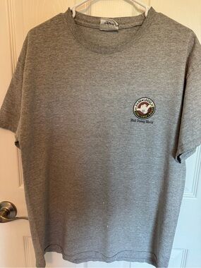 Disney Gray Short-Sleeve Tee with Small Chest Patch